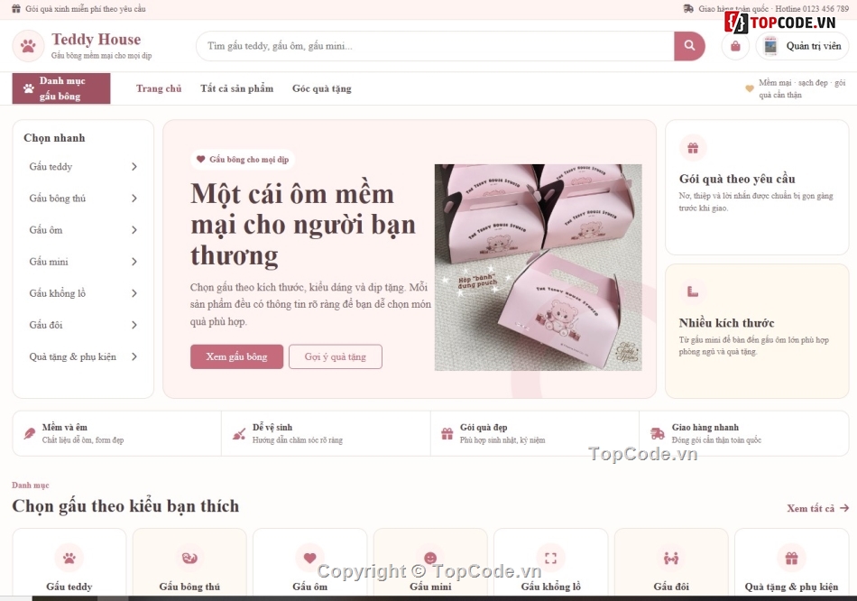 web,bán website,web bán gấu bông